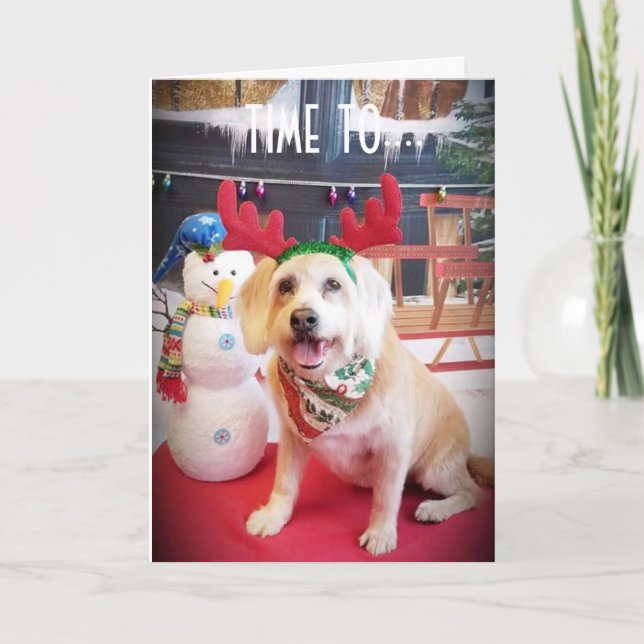 CARTÃO DE FESTIVIDADES BEBA E SEJA "FELIZ" NESTE NATAL (Frente)