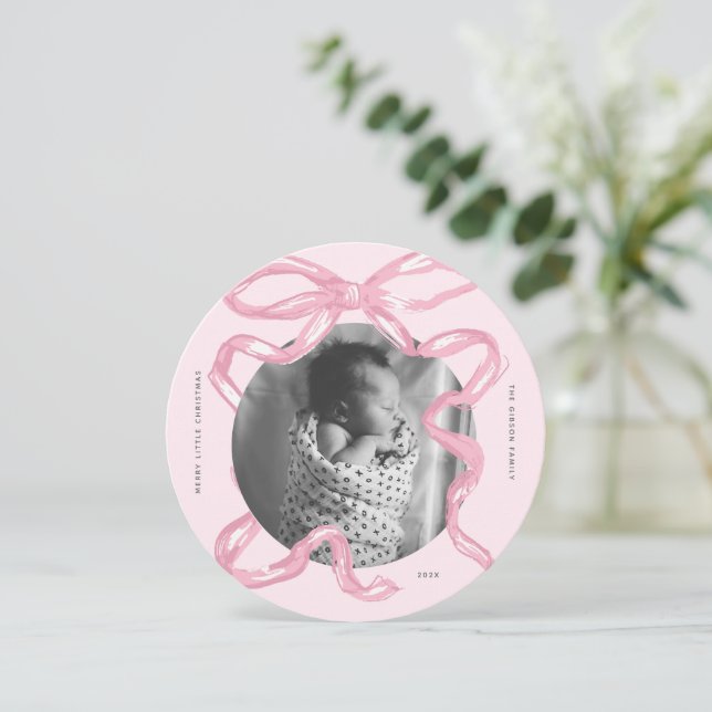 Cartão De Festividades Bebê Arco de Natal de um Alegre Natalzinho Foto de (Em pé/Frente)