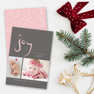 Cartão De Festividades Bebê Bonitinho, Joy Mais Bonito, Rosa, Primeiro Na