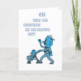 Cartão De Festividades Bebê cadeirante.