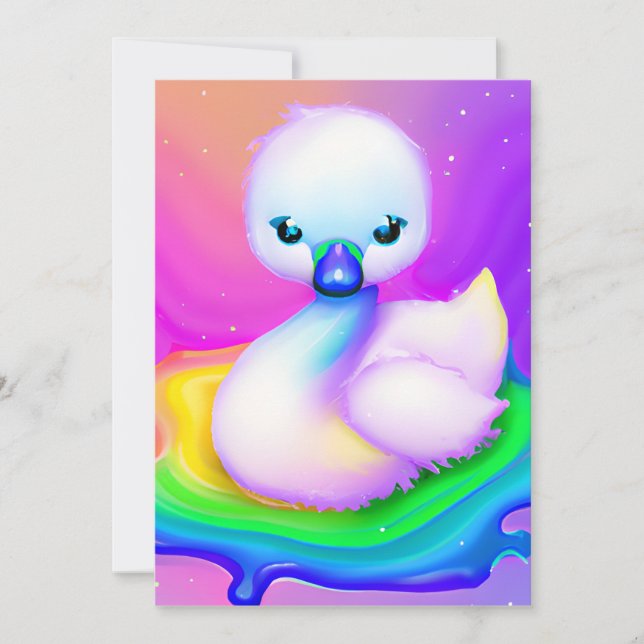 Cartão De Festividades Bebê cômodo e colorido (Frente)