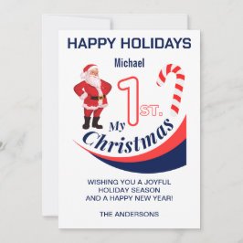 Cartão De Festividades Bebê de Natal "Meu Natal de 1rua"