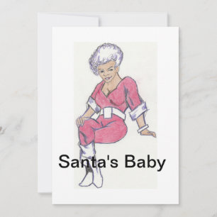 Cartão De Festividades Bebê do Papai Noel