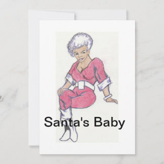 Cartão De Festividades Bebê do Papai Noel