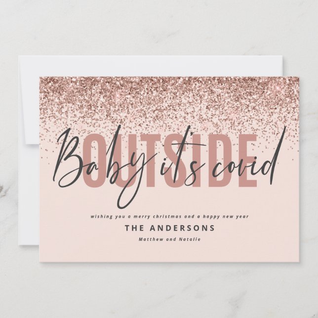 Cartão De Festividades Bebê é cego fora do Natal engraçado (Frente)