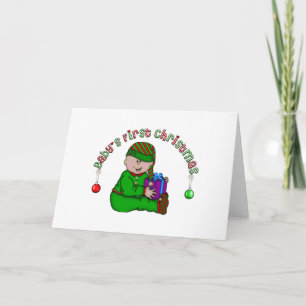 Cartão De Festividades Bebê Elfo - Camisetas e Presentes Latinos