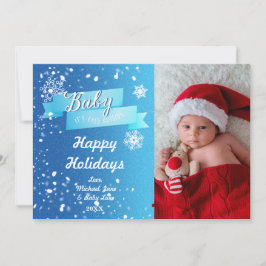 Cartão De Festividades Bebê está frio lá fora Férias de Natal Foto