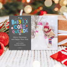 Bebê Moderno Está Frio Lá Fora Foto Cinza Carvão