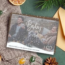 Cartão De Festividades Bebê, sua saudação fria fora da neve