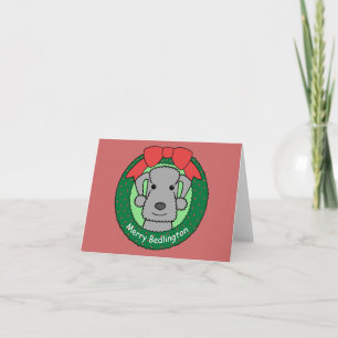 Cartão De Festividades Bedlington Terrier Christmas