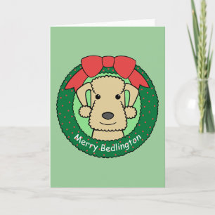 Cartão De Festividades Bedlington Terrier Christmas
