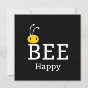 Cartão De Festividades Bee Happy Seja Você Mesmo   Presentes Engraçados P