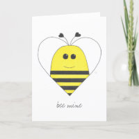 Bee Mine Heart Bee Folding Card