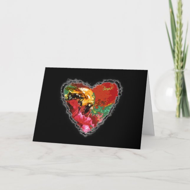 Cartão De Festividades Bee Mine @ Heart Card (Frente)