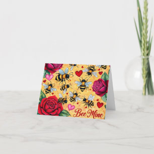 Cartão De Festividades Bee Mine Ouro Amor
