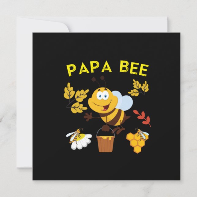Cartão De Festividades Beekeeper Art Papa Bee (Frente)