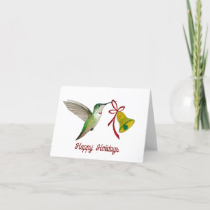 Cartão De Festividades Beija-flor com Campainha