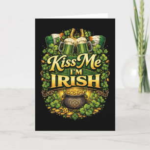 Cartão De Festividades Beije-me, Sou Irlandês