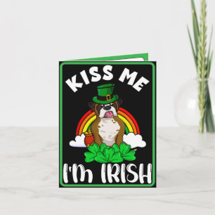 Cartão De Festividades Beije-me, sou irlandês, Dia de São Patrício engraç