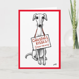 Cartão De Festividades Beijos de Whippet