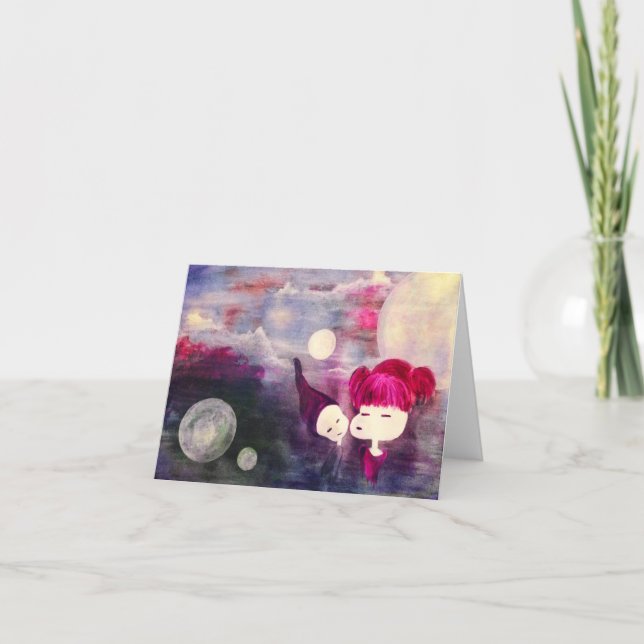 Cartão De Festividades beijos inocentes (Frente)