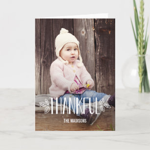 Cartão De Festividades Being Thankful Thanksgiving Photo Card