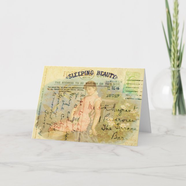 Cartão De Festividades Bela Adormecida (Frente)