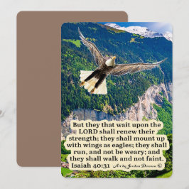 Cartão De Festividades Bela Águia Escritura Isaías 40:31