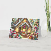 Bela Casa de Biscoito de Gengibre com Natal de Bon
