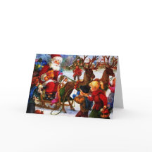 Bela Pintura de Natal Vintage