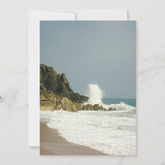 Cartão De Festividades Beleza do litoral (Frente)