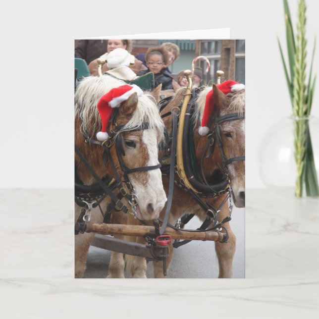 Cartão De Festividades Belgas do Natal (Frente)