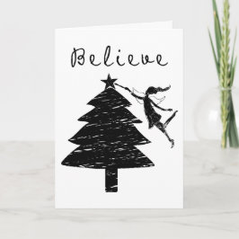 Cartão De Festividades Believe Art Fairy Christmas
