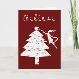 Cartão De Festividades Believe Art Fairy Christmas