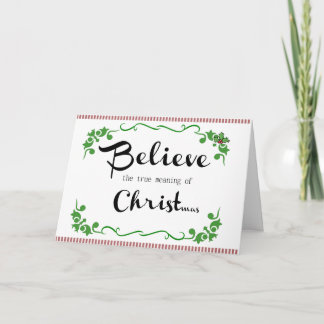 Cartão De Festividades Believe Christian Religious Christmas Card