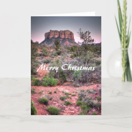 Cartão De Festividades Bell rock Sedona, Arizona, Merry Christmas