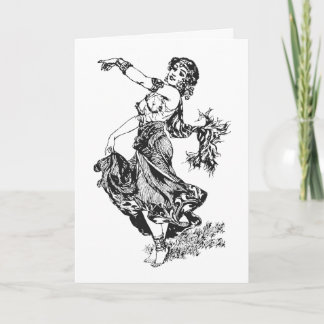 CARTÃO DE FESTIVIDADES BELLY DANCER BIRTHDAY GREETING CARD