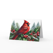 Belo Cardinal Vermelho de Natal de Inverno