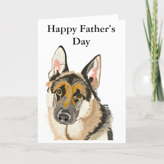 Cartão De Festividades Belo German shepherd, Alsation Dog Editável