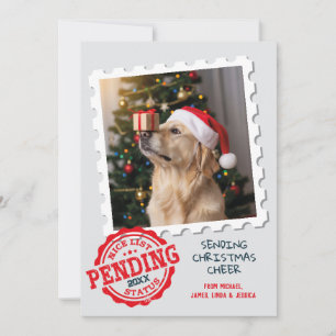 Cartão De Festividades Belo Lista Pendente Foto De Cachorro Gato Engraçad