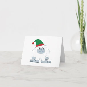 Cartão De Festividades Belo Natal Elf Yeti