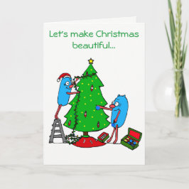 Cartão De Festividades Belo Natal para caridade autista