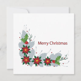 Cartão De Festividades Belos Flores Ponsettia Design único