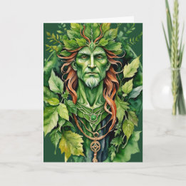 Cartão De Festividades Beltane Celtic Greenman Forest God Sabbat Wicca