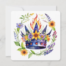 Cartão De Festividades Beltane Fire Crown Summer Floral Sabbat