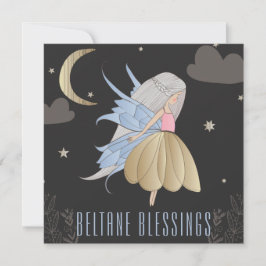 Cartão De Festividades Beltane Night Fairy & Sky Wiccan Sabbat