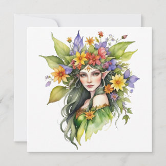 Cartão De Festividades Beltane Summer Fairy Floral Wicca Sabbat 