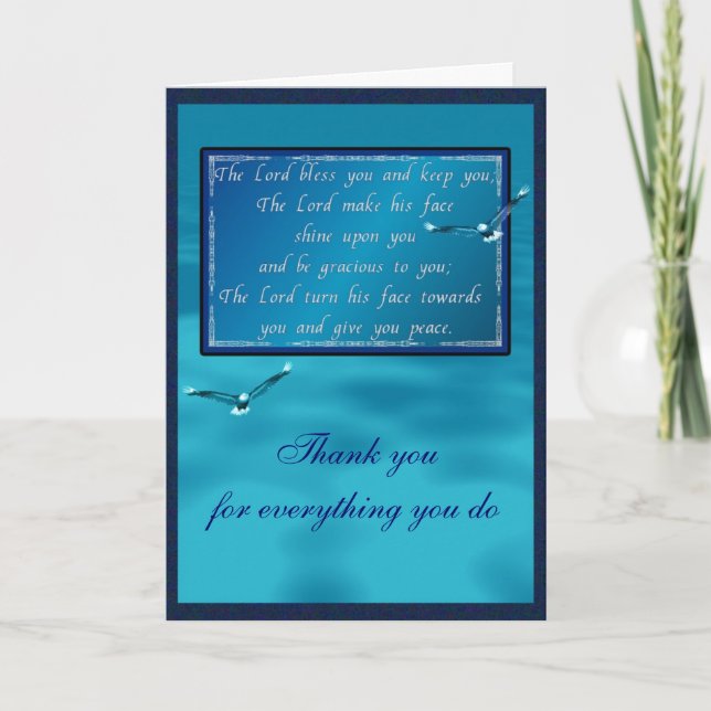 Cartão De Festividades Bênção Aarônica (Frente)