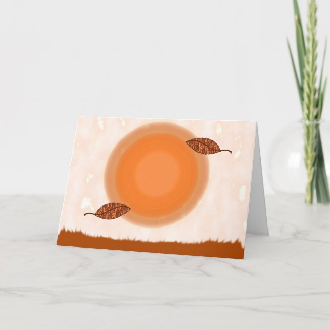 Cartão De Festividades Bênção do Equinox de outono (Frente)