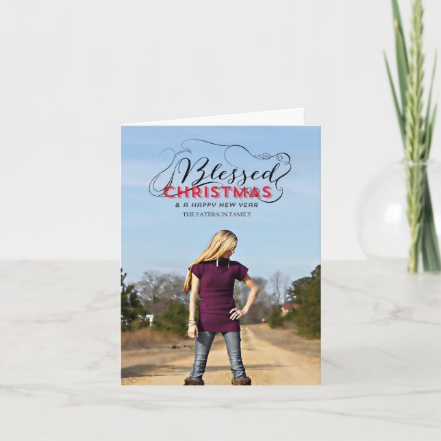 Cartão De Festividades bênção no natal (Frente)